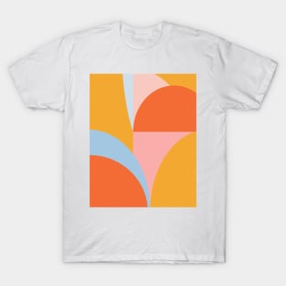 Geometric Shapes - Retro Beach Vibes Colors T-Shirt